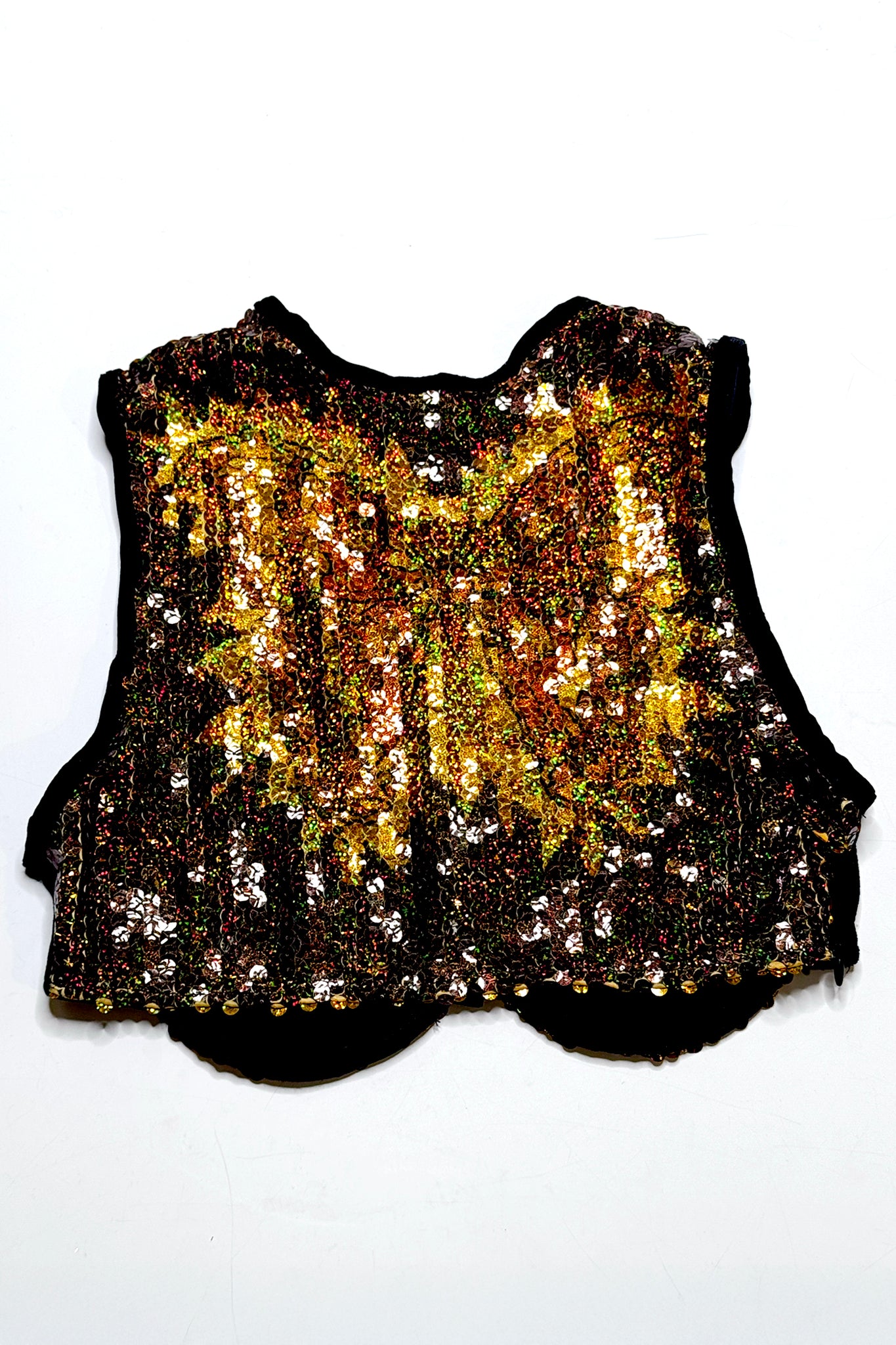 Gold Sequin Boyd Crop